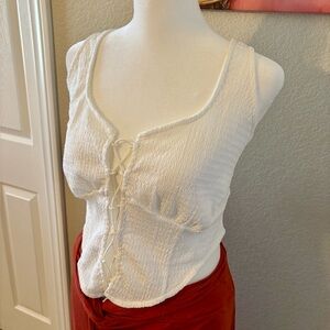 NEW Plus Size Corset Style Lace Up Top